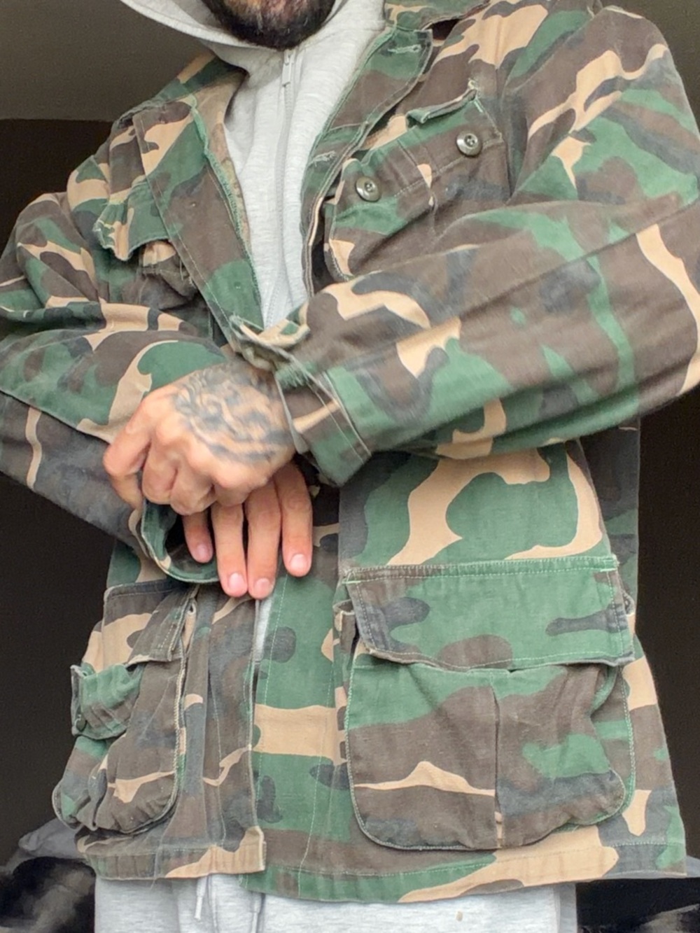 Vintage Camo Field Jacket - Green Camouflage